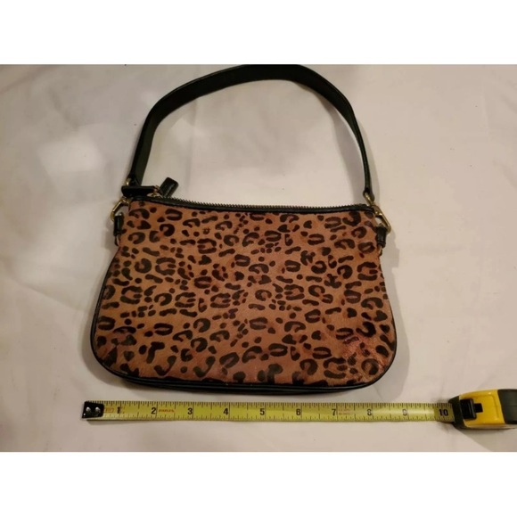 Fossil “Memoir”  Top Zip Calf Hair Cheetah Print Purse Bag Wristlet - Picture 14 of 15